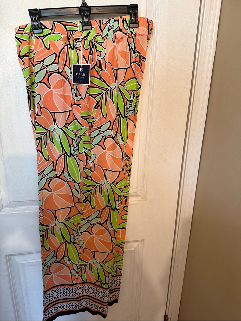 Kaari Blue Peach, Green and Navy Floral Dress